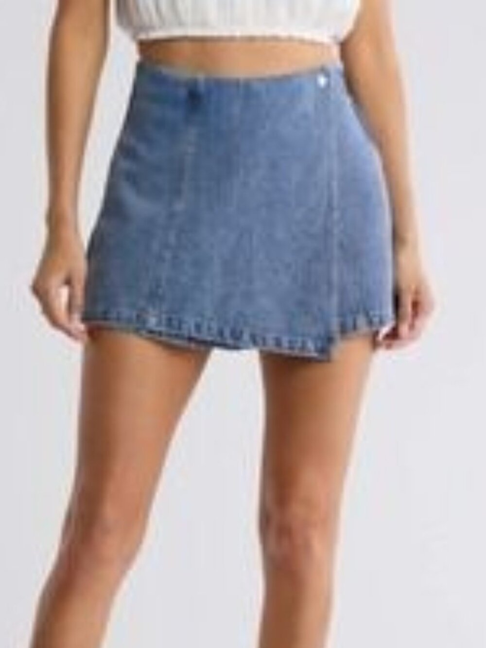NWT Vigoss Denim Faux‎ Wrap Skort SEE DESCRIPTION - Picture 2 of 5
